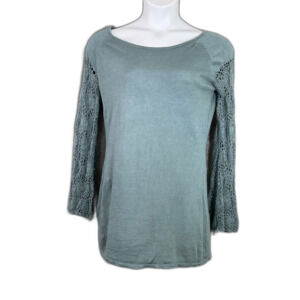 Vintage Spiegel Sweater tunic women’s L crochet sleeves